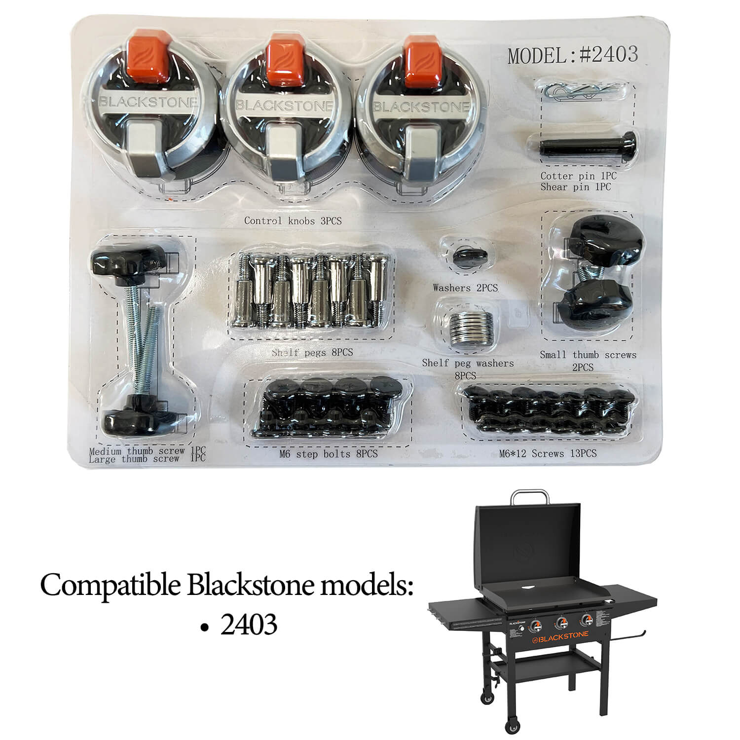 Blackstone Hardware Pack for Model 2403 Gas Griddle - Image 5