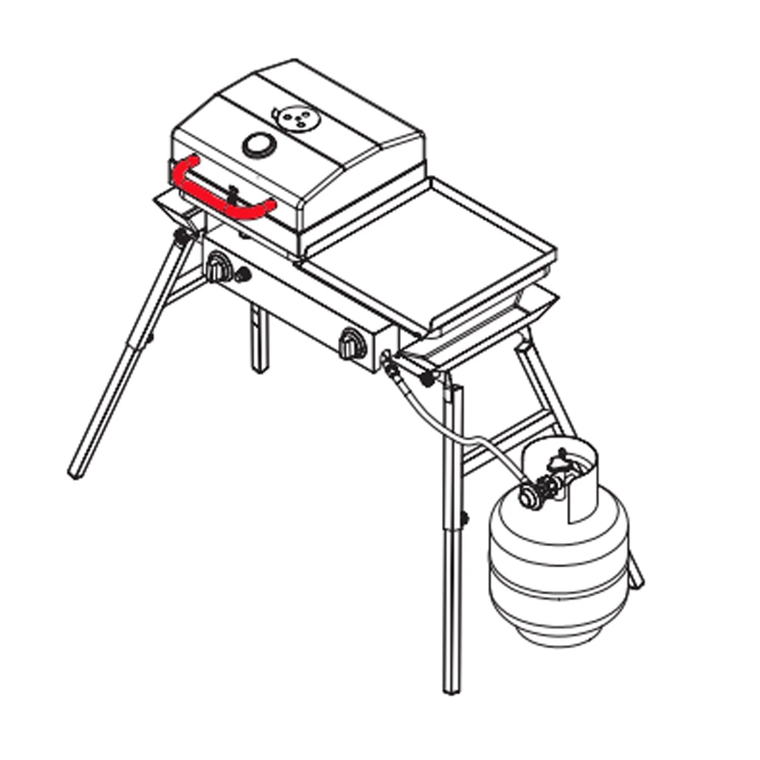 Blackstone Tailgater Combo 1555 Lid Handle: BS-1555-LH - Image 3