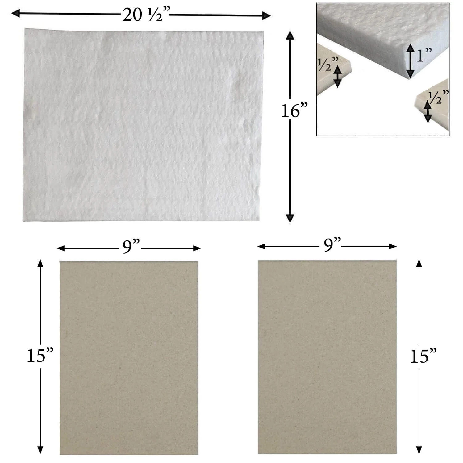 Cleveland Iron Works Baffle Board and Blanket Kit for Medium Wood Stoves