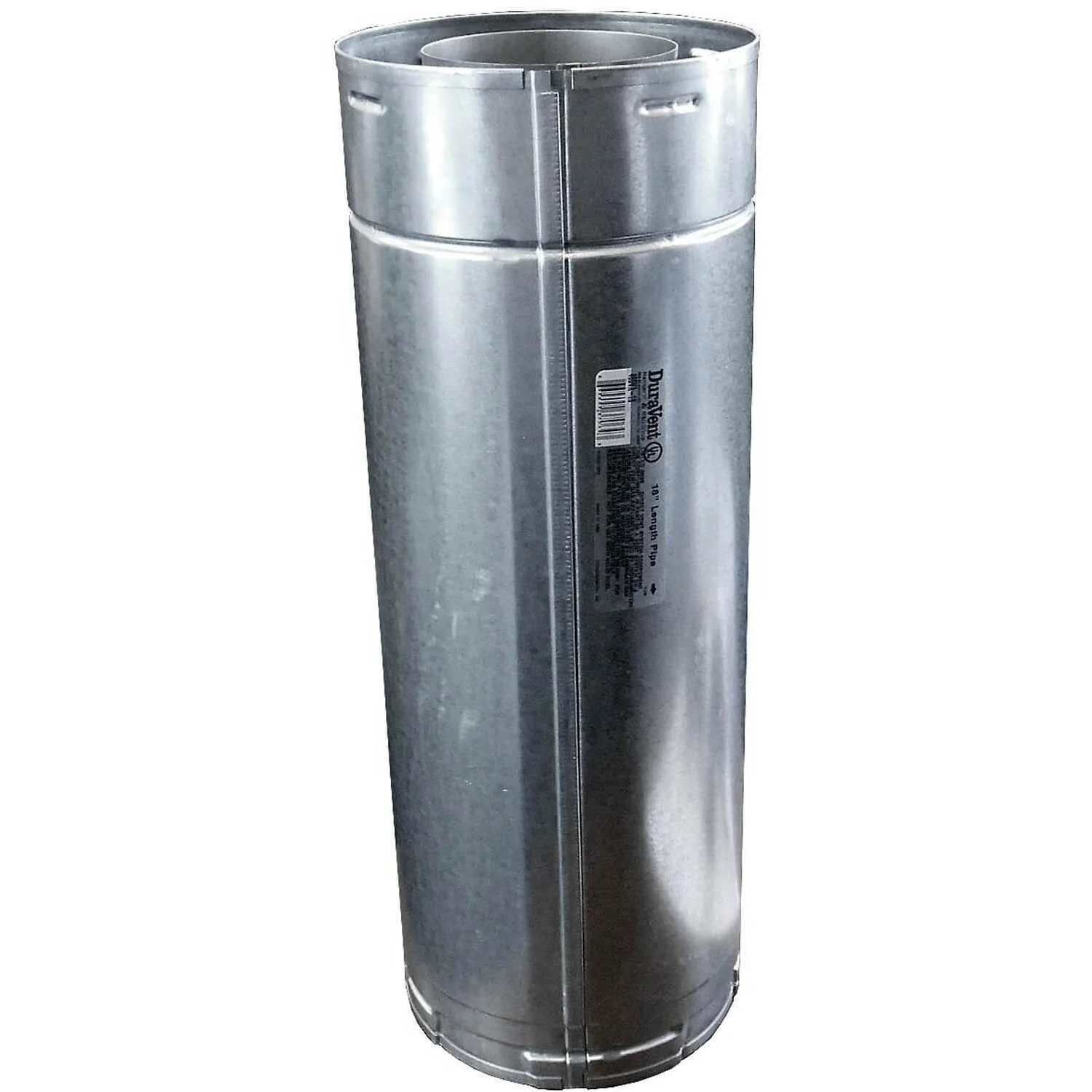 DuraVent Pro 4" x 6-5/8" Diameter, 18" Length, Galvanized: 46DVA-18 - Image 3