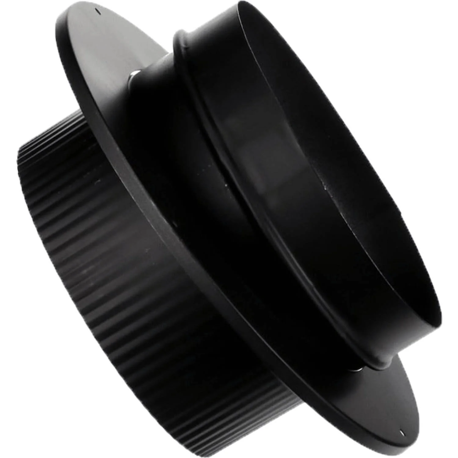 DuraVent Black 6" Single Wall Diameter Snap Lock Adapter with trim: 6DBK-ADSL - Image 2