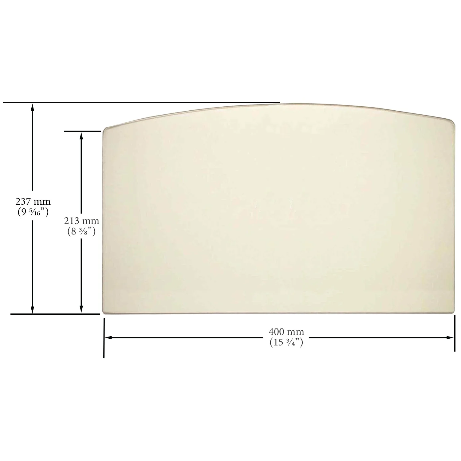 Earth Stove Concealed Hinges Glass (15-3/4" × 9-5/16"): G1002-7-1-AMP