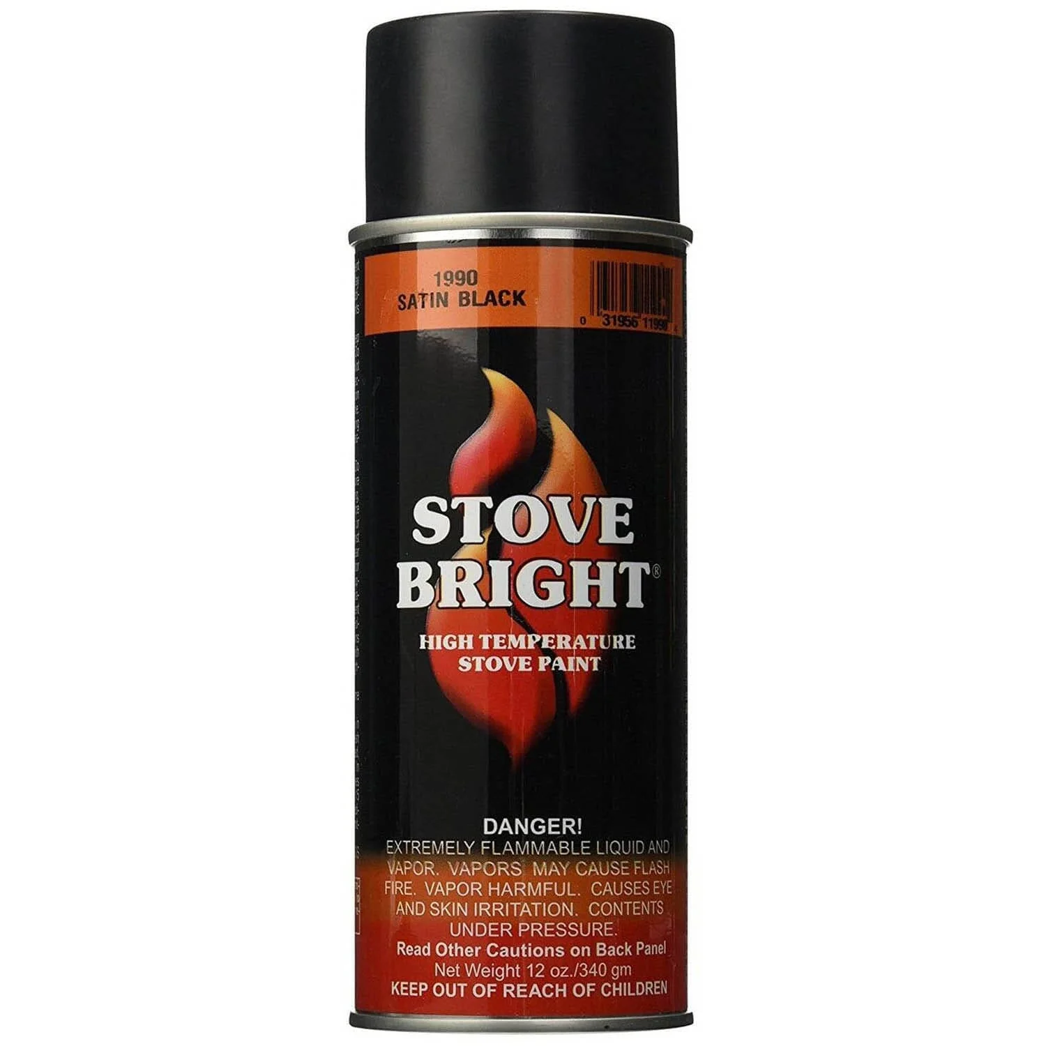 Heat N Glo Satin Black Stove Paint 12oz: 3-42-19905