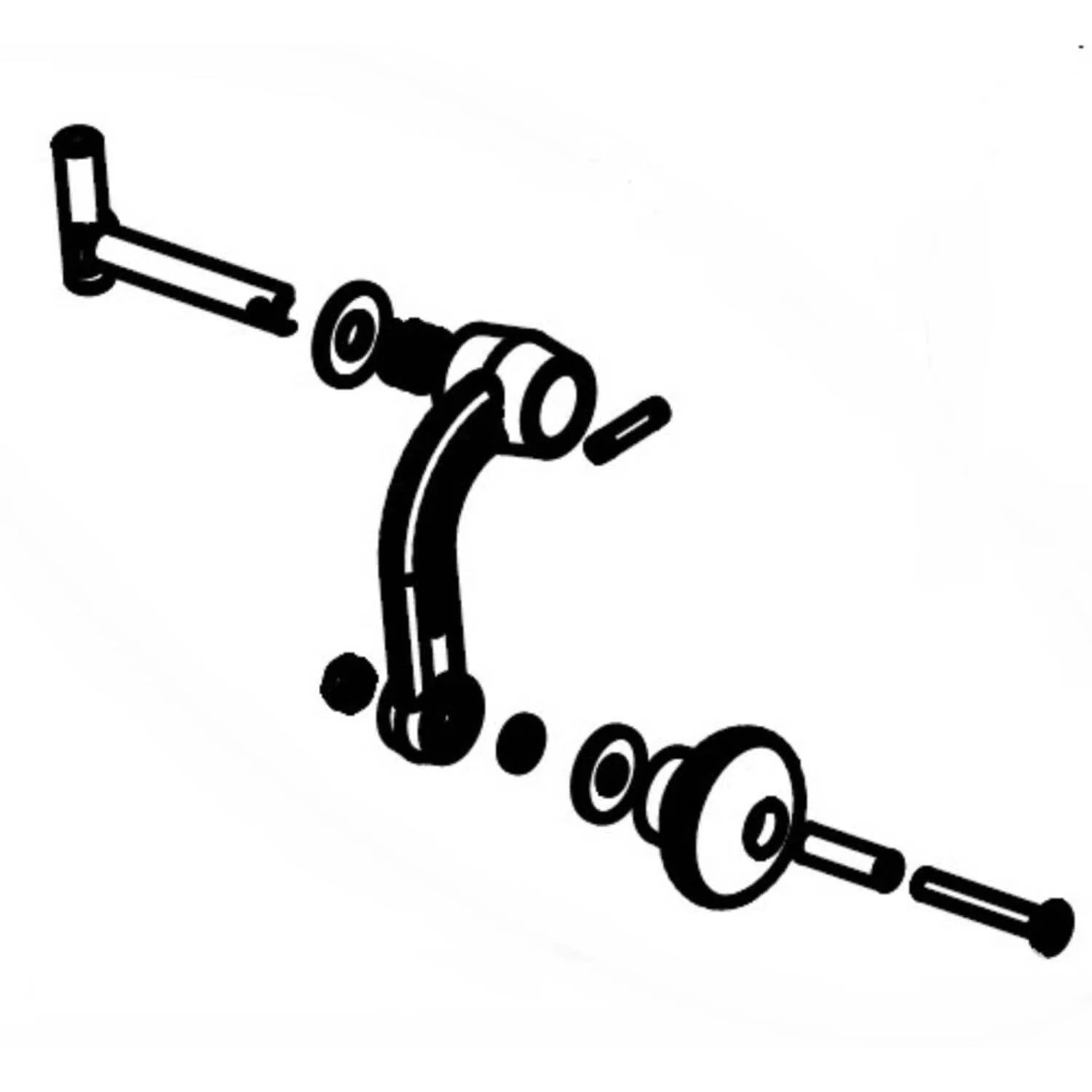 Jotul Wood Stove Nickel Front Door Handle Complete Assembly: 155462-AMP - Image 3