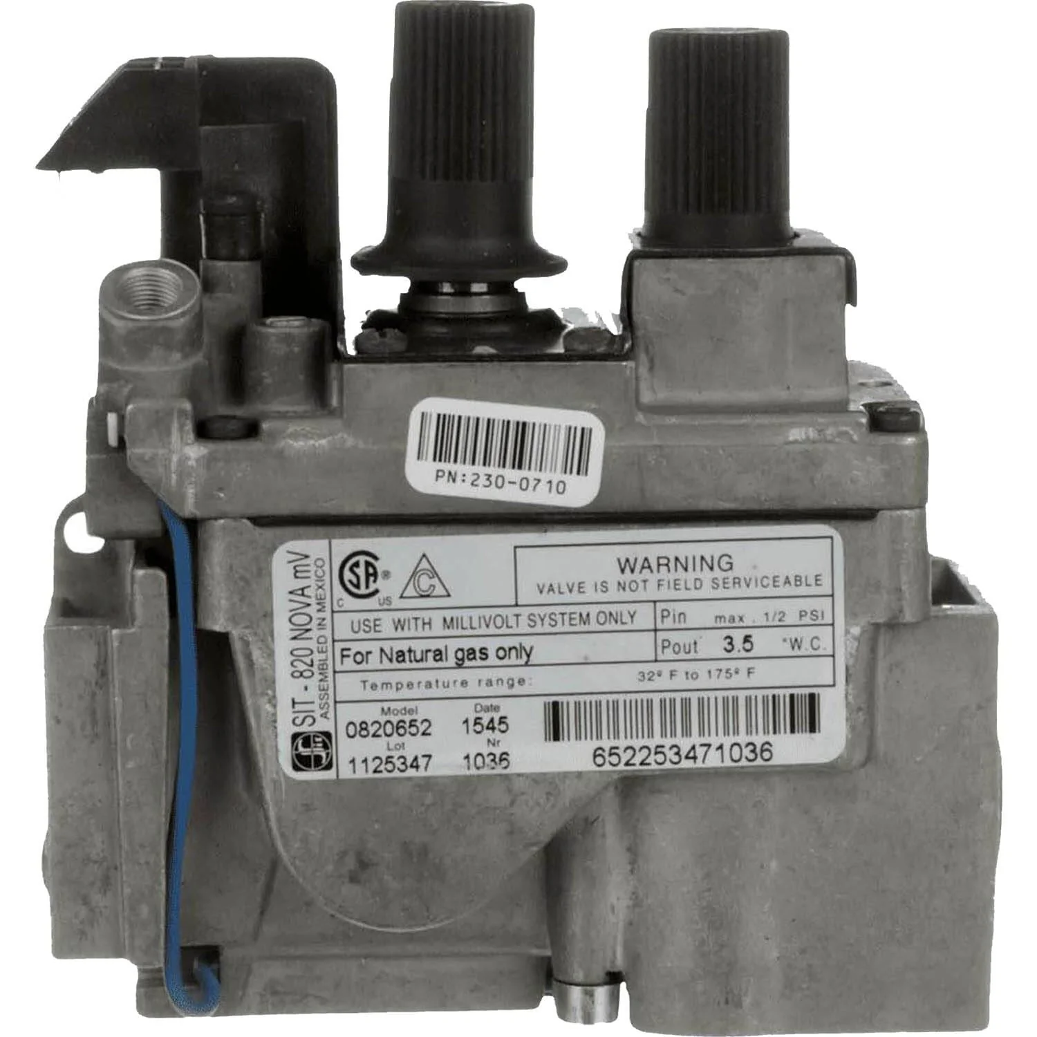 Quadra-Fire SIT Gas Valve (NG): 842-0240 - Image 3